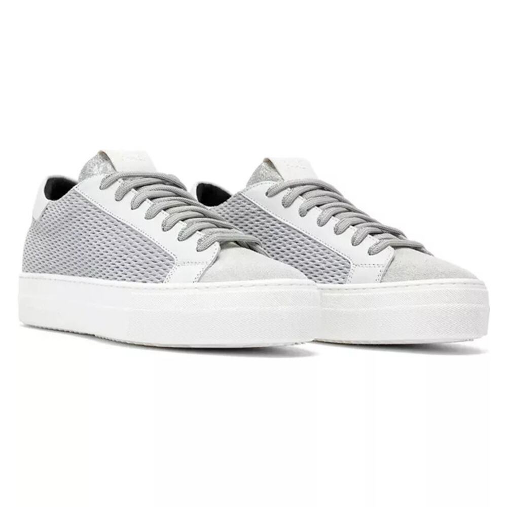 P448 Thea Low Top Sneakers Stardust Silver Multi Size 8
